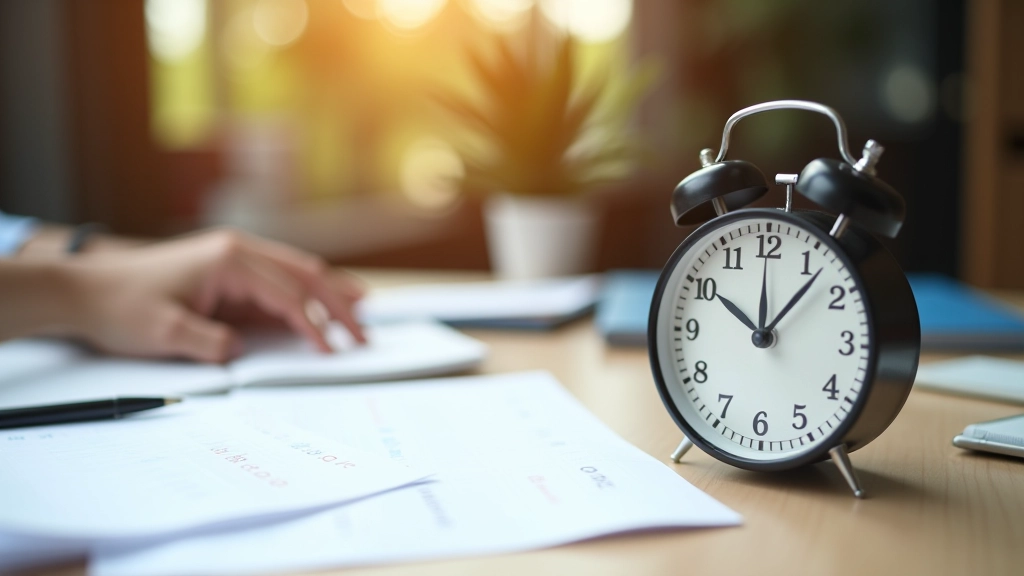 Kalender und Uhr, die die Wichtigkeit von Fristen und Terminen zeigen