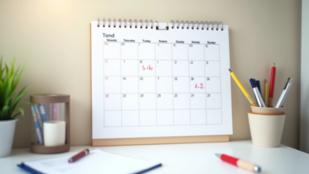 Kalender mit wichtigen Steuerterminen und Fristen markiert